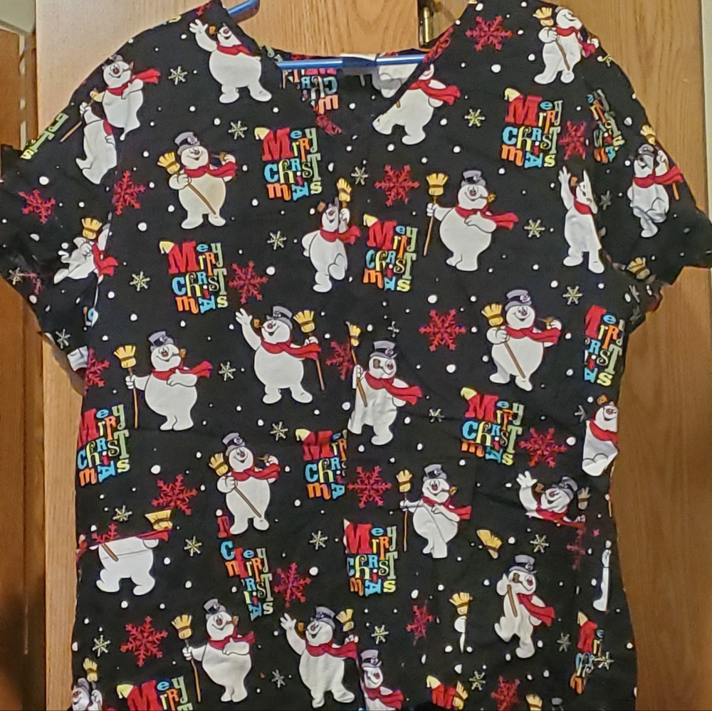 Plus size scrub top